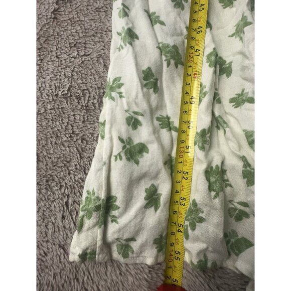 ASOS DESIGN slash neck button down dropped waist maxi dress green floral 6 New - Picture 6 of 16